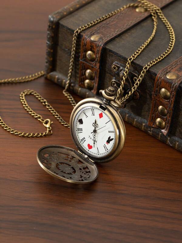 A Vintage Zinc Alloy Bronze Pocket Watch As A Gift For Students Returning To School Bronze