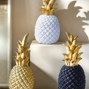 1pc Pineapple Shape Simulation Fruit Decoration,Suitable For Home Decor, Bedroom Decor, Office And Students, The Best Halloween And Christmas Gift Multicolor 1